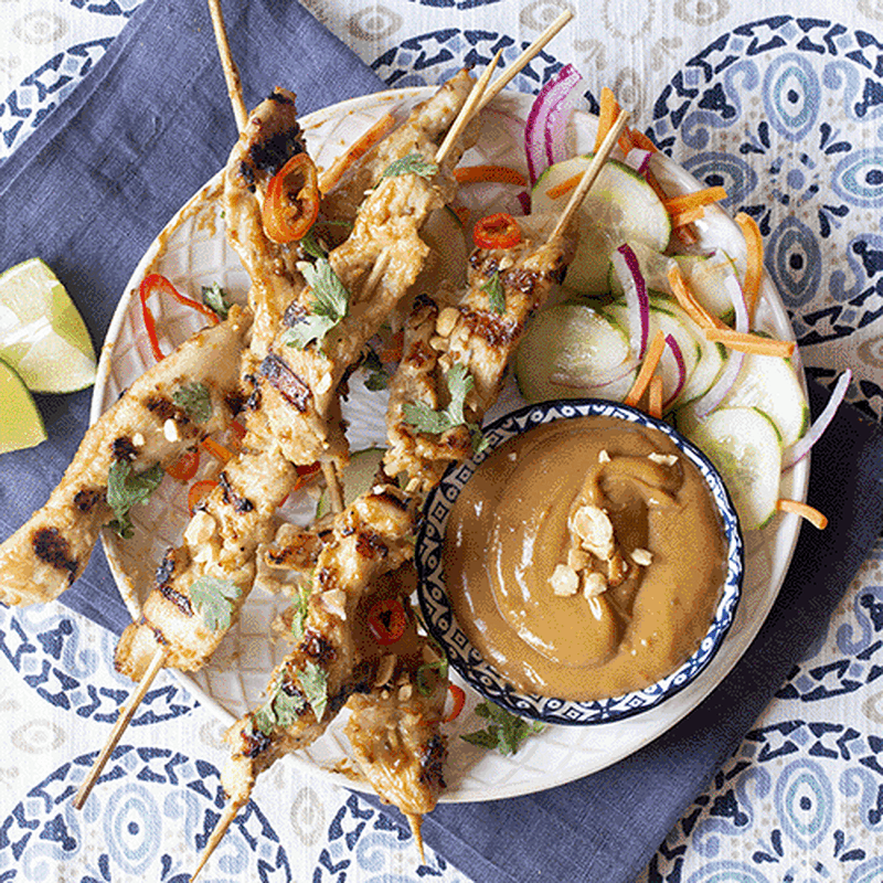 Chicken Satay with Peanut Sauce