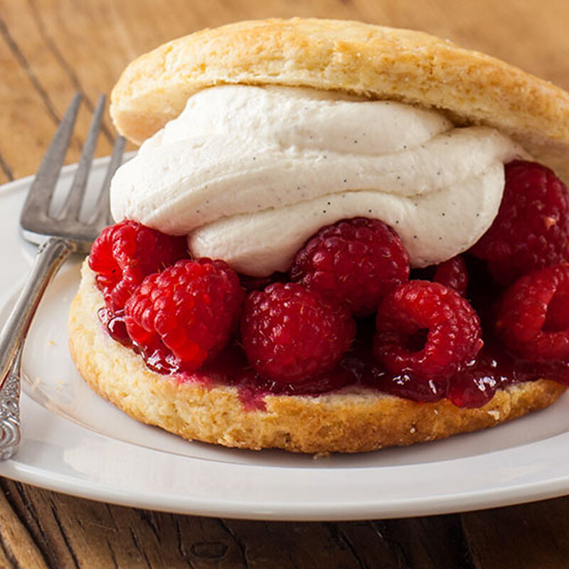 Raspberry and Cream Shortcakes